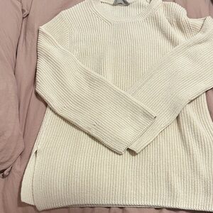 Everlane Organic Cotton Cream Sweater